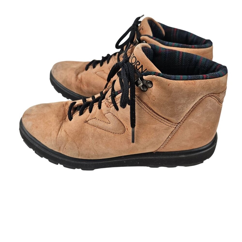 Tretorn Hiking Boots Womens Size 7 Lace Up Trail Shoes Tan Suede Vintage - Picture 3 of 8